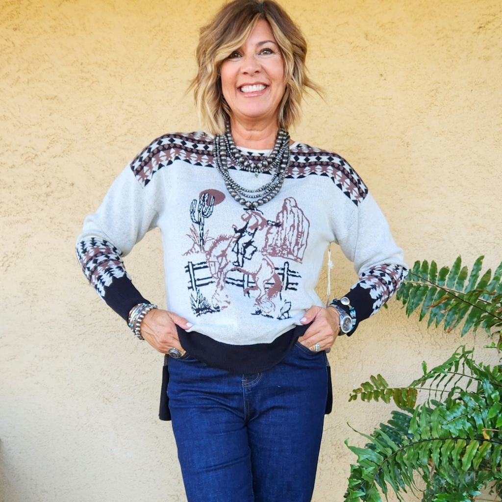 Cotton & Rye Bronc Sweater U Bar and Company