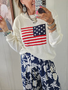 The Frayed Flag Sweater