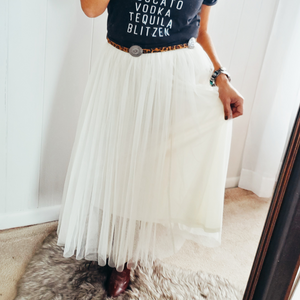 Ivory Tulle Skirt