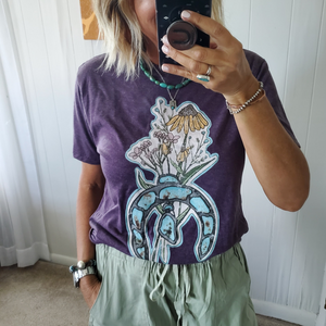 Turquoise and Wildflowers Tee